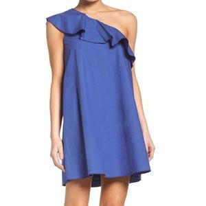 NSR One Shoulder Ruffle Swing Dress